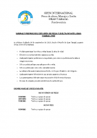Normas y premios infantil 2018